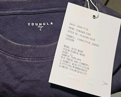 YoungLA #4018 Sample PC Foundation Cropped Tee SZ LG Oversized DRIP Logo Nwst