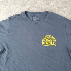 O’Neill Shirt Mens Medium Blue Crew Neck Short Sleeve Graphic Stretch Pullover