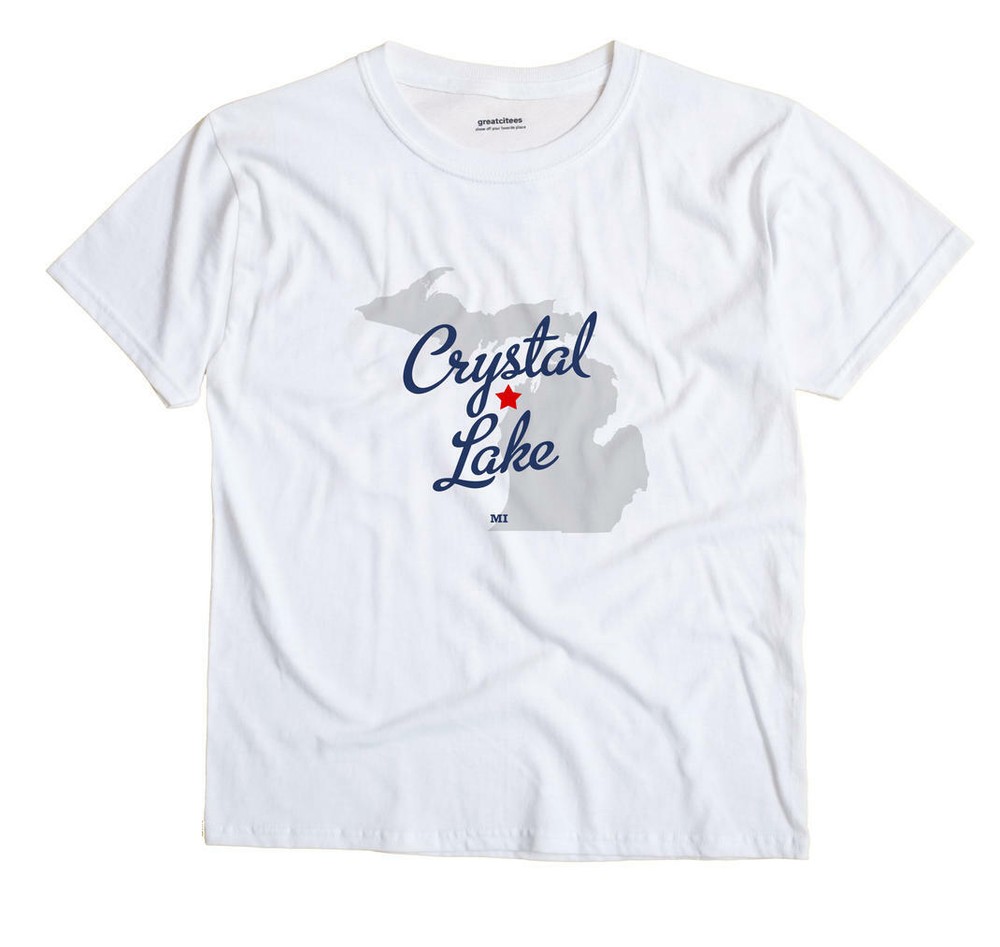 Crystal Lake Michigan MI Mich T-Shirt MAP
