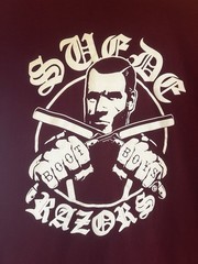 SUEDE RAZORS Medium T-shirt Oi! Street Punk Skinhead Oxblood Templars Boot Boys
