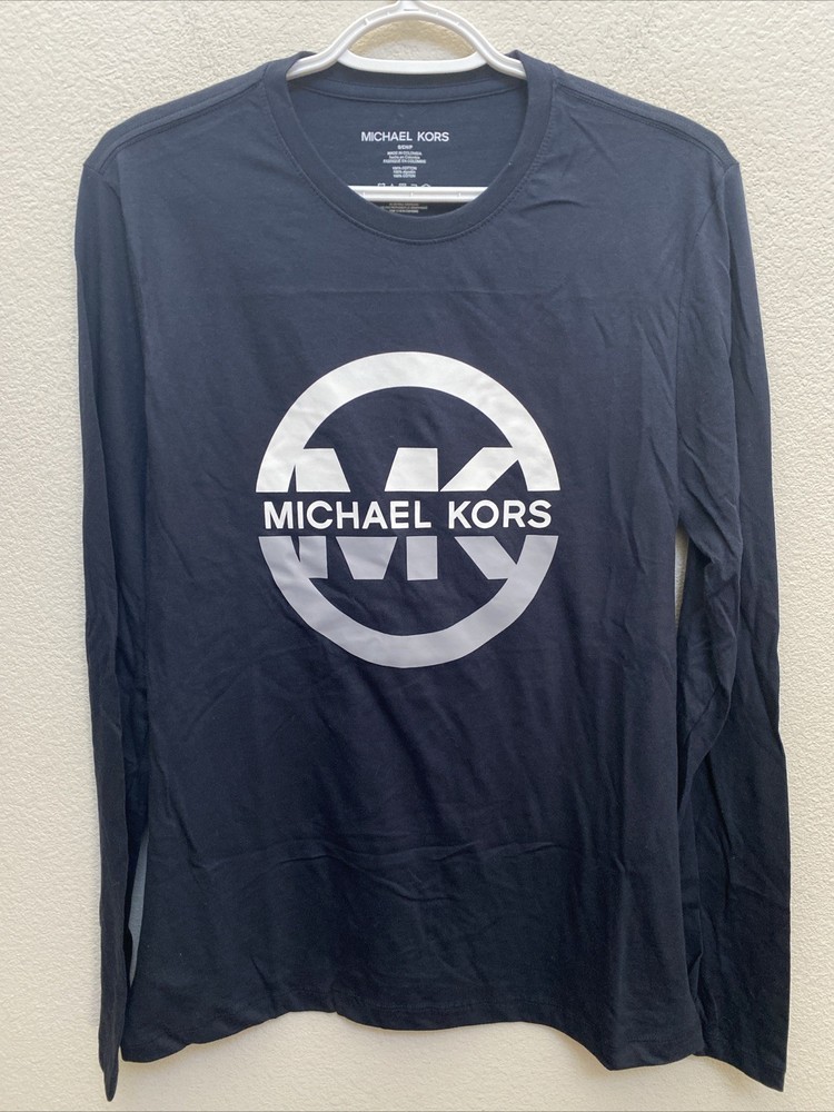 NEW Michael Kors Loungewear Men’s Small Blue T-Shirt Long Sleeve NWT $49.50