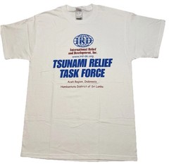 Vintage 2005 IRD Tsunami Relief Task Force Tee Aceh Sri Lanka Fruit Loom L