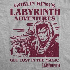 Mens Funny T Shirts The Goblin Kings Labyrinth Adventures Jim Henson’s Movie Tee