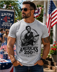Funny Abraham Lincoln Guitar Shirt, America 250th Anniversary Tee, 4th of July