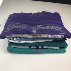 Lot of 6 Vintage Single Stitch T Shirts Random Mixed Sizes Variety Bundle Blues