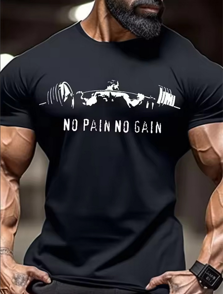 Men’s Fitness Gym T-Shirt Comfortable Sports Training Athletic Short Sleeve Tee