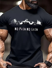 Men’s Fitness Gym T-Shirt Comfortable Sports Training Athletic Short Sleeve Tee
