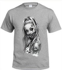 Gangster Chic Logo Men’s T-Shirt White or Black or Gray Small to 3X-Large