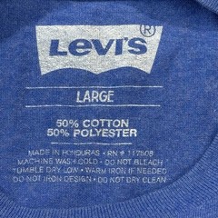Levis Indigo Craft Graphic T Shirt Mens Large Blue Logo Casual Tee -602