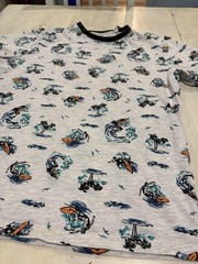 Free Planet Shirt Mens XL Surfer Graphic All Over Print Organic Cotton Beach