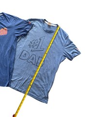 Homage Dad T Shirt Lot Men’s Large #1 Dad Super Dad Blue Graphic Tees