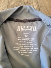 Duluth Trading Co Base Layer Mens Gray Medium Buck Naked Performance T-Shirt Tee