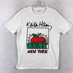 Keith Haring x Old Navy TShirt Mens S White NYC Streetwear Pop Art Graffiti 90s