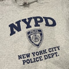 Vintage 2000s NYPD T Shirt Mens Size Medium Gray Navy New York Police Cop 00s