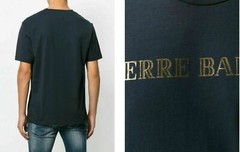 Pierre Balmain Mens Iconic Top Logoshirt Gold Logo Shirt Kurzarm T-Shirt 48 M