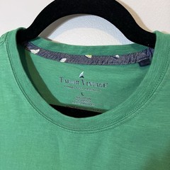 Sailboat Pocket Mens Soft Green Tee Summer Coastal Nautical Preppy Casual Large