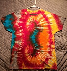 Unique Handmade 2XL 100 % Cotton Fruit of the Loom Double Swirl Tye Dye Shirts