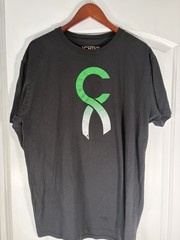 Chive Tees Black Shirt Green Logo 3XL 25 1/2 Inch Across 30 Inch Tall