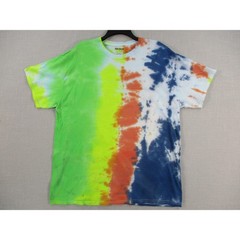 GILDAN Multi Color Psychedelic Festival Tie Dye T Shirt Mens Unisex Size XL