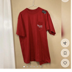 American Born Winston Select Red Graphic Eagle Pocket Cotton Men’s T-Shirt L
