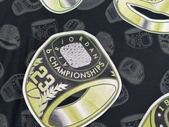 Nike Air Jordan Vintage Y2k All Over Print Rhine Stones Championship Rings SzXXL