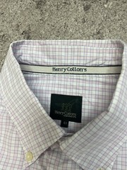 Henry Cottons Italian Classic Check Pink Longsleeve Shirt Size L