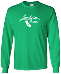 Anaheim California State T-Shirt Long Sleeve Graphic Tees Unisex Apparel Design
