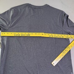 Kenneth Cole Slim Tech Pocket Tee Crew 4 Way Stretch Active Shirt Gray Mesh NWT
