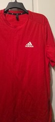 Adidas Men’s T-Shirt Logo Design Graphic Classic Short Sleeve Shirt Red size L