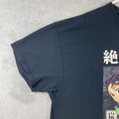 Demon Slayer Shirt Adult 2XL XXL Black Anime Manga Cartoon SS Graphic Tee
