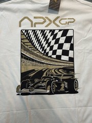 F1 The Movie APX GP White Gold T-Shirt Size L Formula 1 Racing Brand New NWT