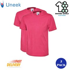 Uneek 1/2/4 PACK Unisex Classic T-Shirt Short Sleeve Work/ Casual Tee (UC301)