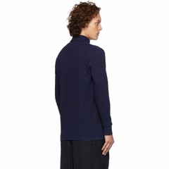 Blue Blue Japan Men’s Roll Neck Top Indigo Blue Size 3 – Medium