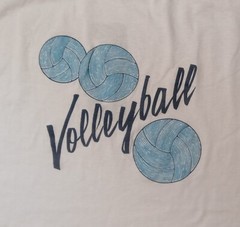 vintage single stitch t shirt volleyball #5 screen star tag football baseball