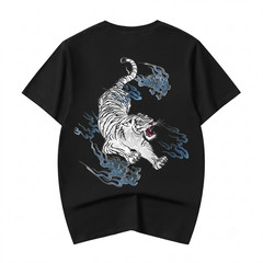 Niepce Japanese Streetwear T-Shirt Embroidery Graphic Tee for Men
