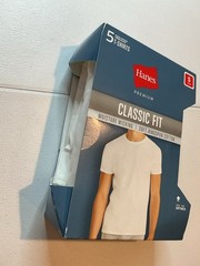 Men’s V Neck T Shirts S 34-36 Hanes Premium Classic Fit 5 Pk Ring-Spun Cotton