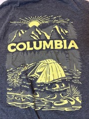 Columbia T Shirt Tee Mens M Short Sleeve Gray Casual Outdoors Nature Medium
