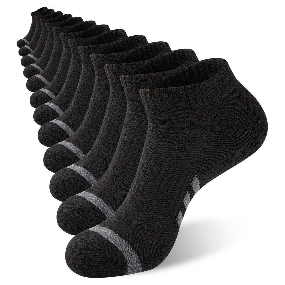 Men’s Cushion Ankle Socks 12 Pairs Athletic Running Low Cut Breathable Sock