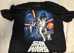 Star Wars A New Hope Poster T-Shirt Adult Medium Size Darth Vader Luke Leia Han
