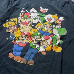 Nintendo Super Mario Bros T-Shirt Mens XL Black Graphic Distressed Retro Gamer