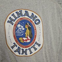 Hinano Tahiti T Shirt Beer Island Girl XL Gray Cotton *Armpit Stains