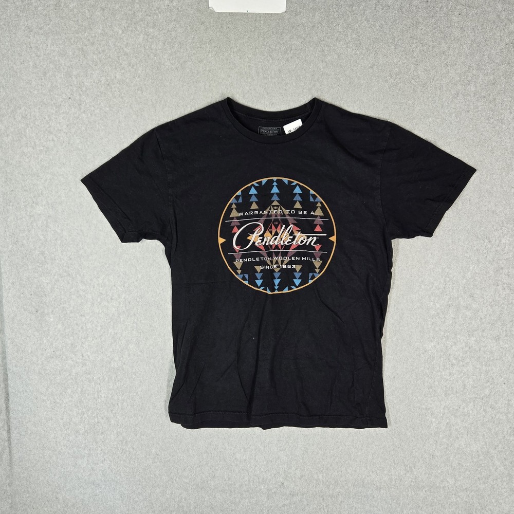 Pendleton Men Shirt L/G Black Graphic Short Sleeve