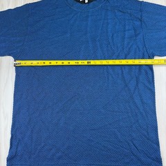 Giorgio Danieli Men’s Blue Striped Mock Neck Textured Weave T Shirt Large