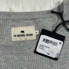 The Normal Brand Men’s Size XL Stone Waffle Knit Sweater Tee Shirt Short Sleeve