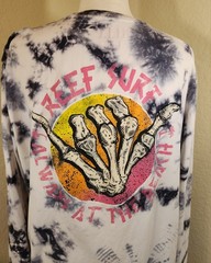 Reef Shirt Mens Large Black Tie Dye Long Sleeve Hang Ten Graphic Surf Beach
