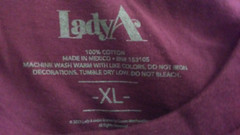 Lady Antebellum Burgundy Country Music Request Line XL Tour Shirt T-Shirt NWOT