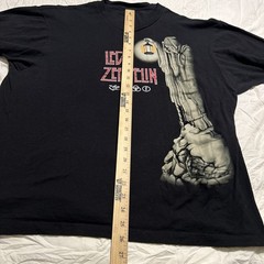 Vintage Led Zeppelin Shirt Mens XL Black Hermit Graphic Double Sided Rock 2001