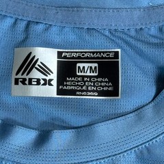 RBX Active Mens Performance T-Shirt Blue X-Dri Short Sleeve CRM2160E Size M