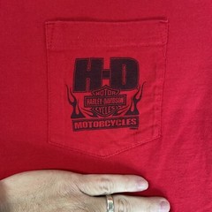 Harley Davidson Mens L Shirt Chandler Arizona Red V-Twin Pocket 100% Cotton USA