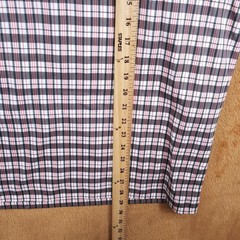 HELMUT LANG Shirt Mens Large Red Black Digital Check Logo Tee T-Shirt $225
